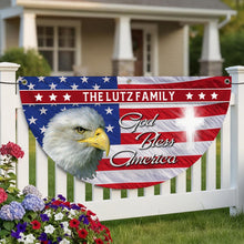 Load image into Gallery viewer, America 250 Anniversary 1776-2026 Decor Bunting Flag, God Bless America Eagle Yard Signs Party Hanging Banner, Durable & Waterproof Vinyl Material
