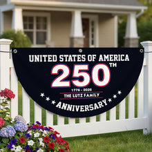 Load image into Gallery viewer, America 250 Anniversary 1776-2026 Decor Bunting Flag, God Bless America Eagle Yard Signs Party Hanging Banner, Durable & Waterproof Vinyl Material