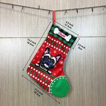 Load image into Gallery viewer, KafePross Custom Dog Christmas Stocking 14.4", 72 dog breeds optional