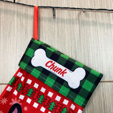 Load image into Gallery viewer, KafePross Custom Dog Christmas Stocking 14.4", 72 dog breeds optional