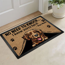 Load image into Gallery viewer, KafePross - Cocker Spaniel Peeking Dog Doormat - Not Need to Knock, I Know You're Here