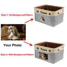 Load image into Gallery viewer, KafePross Custom Storage Basket Dog Toys Box, 72 dog breeds optional