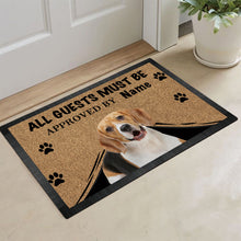 Load image into Gallery viewer, Custom Dog's Name Doormat-All Guests Must be Approved By Beagle Outdoor Doormat
