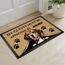 Load image into Gallery viewer, KafePross - Beagle Peeking Dog Doormat - All Guests Must be Approved