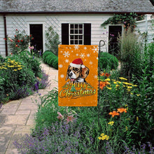 Load image into Gallery viewer, KafePross-Merry Christmas Dog Beagle Garden House Flag