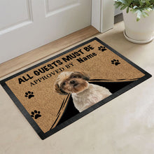 Load image into Gallery viewer, KafePross Shih Tzu Dog Doormat All Guest Must be Approved Rubber Floor Mat