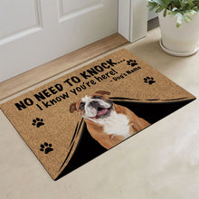 Load image into Gallery viewer, KafePross - English BullDog Doormat - Not Need to Knock, I Know You're Here