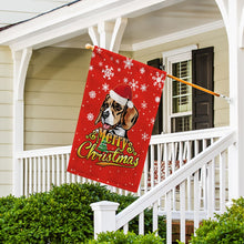 Load image into Gallery viewer, KafePross-Merry Christmas Dog Beagle Garden House Flag