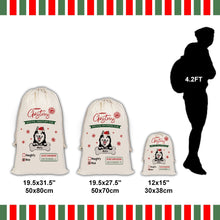 Load image into Gallery viewer, KafePross Custom Dog Santa Sack Christmas Gifts Bags Drawstring