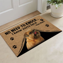 Load image into Gallery viewer, KafePross Brussels Griffon Doormat Not Need to Knock, We Know You're Here