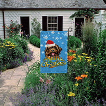 Load image into Gallery viewer, KafePross-Merry Christmas Dog Cockapoo Garden House Flag