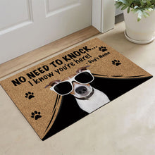 Load image into Gallery viewer, KafePross Jack Russell Terrier Doormat Not Need to Knock, We Know You're Here