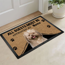 Load image into Gallery viewer, KafePross Shih Tzu Dog Doormat All Guest Must be Approved Rubber Floor Mat