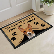 Load image into Gallery viewer, Custom Dog's Name Doormat-All Guests Must be Approved By Basenji Outdoor Doormat