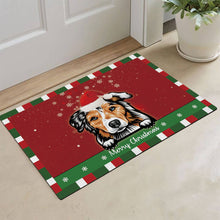 Load image into Gallery viewer, KafePross Christmas Decoration Doormat with Cute Dog Australian Shepherd