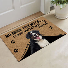 Load image into Gallery viewer, KafePross - Bernese Mountain Dog Doormat - Not Need to Knock, I Know You're Here