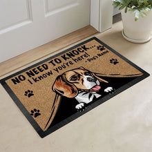 Load image into Gallery viewer, KafePross - Pomeranian Peeking Dog Doormat - Not Need to Knock, I Know You're Here