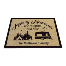 Load image into Gallery viewer, KafePross Personalized Making Memories Camper Doormat