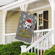Load image into Gallery viewer, KafePross-Merry Christmas Dog Dalmatian Garden House Flag