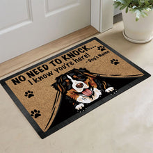 Load image into Gallery viewer, KafePross - Pit Bull Peeking Dog Doormat - Not Need to Knock, I Know You're Here