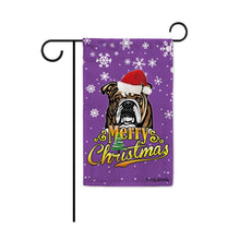 Load image into Gallery viewer, KafePross-Merry Christmas Dog English Bulldog Garden House Flag