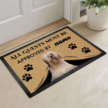 Load image into Gallery viewer, Custom Dog's Name Doormat-All Guests Must be Approved By Lhasa Apso Outdoor Doormat