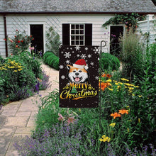 Load image into Gallery viewer, Merry Christmas Dog Akita Garden House Flag