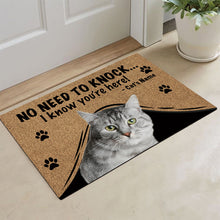 Load image into Gallery viewer, KafePross Cat Doormat Not Need to Knock, We Know You're Here