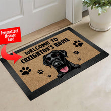 Load image into Gallery viewer, KafePross - Personalized Welcome to My House Home Dog Doormat Labrador Floor Mat
