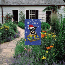 Load image into Gallery viewer, KafePross-Merry Christmas Dog Schnauzer Garden House Flag