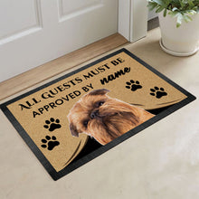 Load image into Gallery viewer, Custom Dog's Name Doormat-All Guests Must be Approved By Brussels Griffon Outdoor Doormat