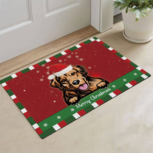 Load image into Gallery viewer, KafePross Christmas Decoration Doormat with Cute Dog Dachshund