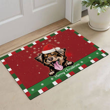 Load image into Gallery viewer, KafePross Christmas Decoration Doormat with Cute Dog Australian Shepherd