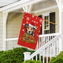 Load image into Gallery viewer, KafePross-Merry Christmas Dog Australian Shepherd Garden House Flag