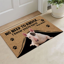 Load image into Gallery viewer, KafePross Bull Terrier Doormat Not Need to Knock, We Know You're Here
