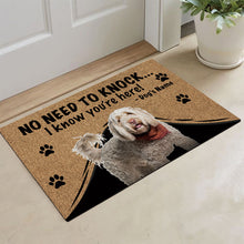 Load image into Gallery viewer, KafePross Portuguese Water Dog Doormat Not Need to Knock, We Know You're Here