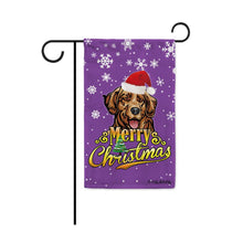 Load image into Gallery viewer, KafePross-Merry Christmas Dog Golden Retriever Garden House Flag