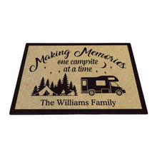 Load image into Gallery viewer, KafePross Personalized Making Memories Camper Doormat