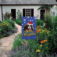 Load image into Gallery viewer, KafePross-Merry Christmas Dog Cavalier King Charles Spaniel Garden House Flag