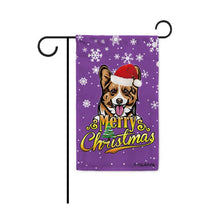 Load image into Gallery viewer, KafePross-Merry Christmas Dog Pembroke Welsh Corgi Garden House Flag