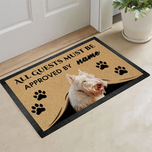 Load image into Gallery viewer, Custom Dog's Name Doormat-All Guests Must be Approved By Wheaton Terrier Outdoor Doormat