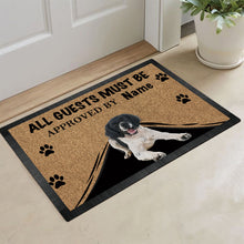 Load image into Gallery viewer, KafePross Brittany Dog Doormat All Guest Must be Approved Rubber Floor Mat
