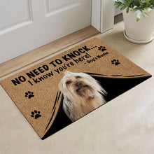 Load image into Gallery viewer, KafePross Yorkie Doormat Not Need to Knock, We Know You're Here