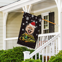 Load image into Gallery viewer, KafePross-Merry Christmas Dog Pomeranian Garden House Flag