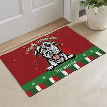 Load image into Gallery viewer, KafePross Personalized Christmas Decoration Doormat with Cute Dog Irish Wolfhound