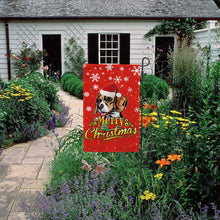 Load image into Gallery viewer, KafePross-Merry Christmas Dog Beagle Garden House Flag