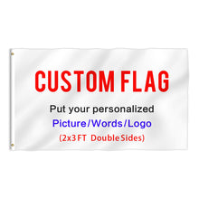 Load image into Gallery viewer, KafePross Personalized Flags 3x5 FT, Custom Photo Picture Text Logo