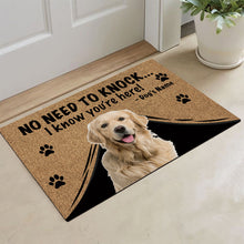 Load image into Gallery viewer, KafePross Golden Retriever Doormat Not Need to Knock, We Know You're Here