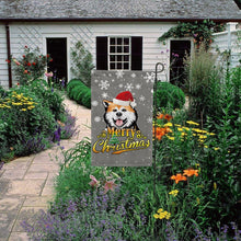 Load image into Gallery viewer, Merry Christmas Dog Akita Garden House Flag