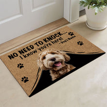 Load image into Gallery viewer, KafePross Labradoodle Doormat Not Need to Knock, We Know You're Here